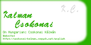 kalman csokonai business card